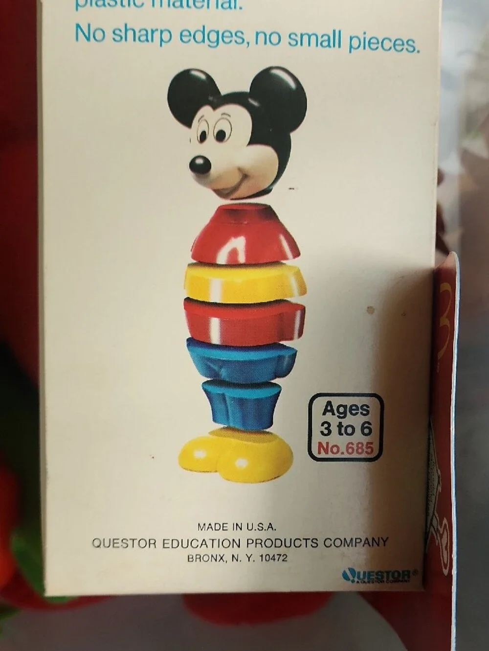 Vintage Mickey Mouse Stacking Toy - Classic Disney Kids Toy